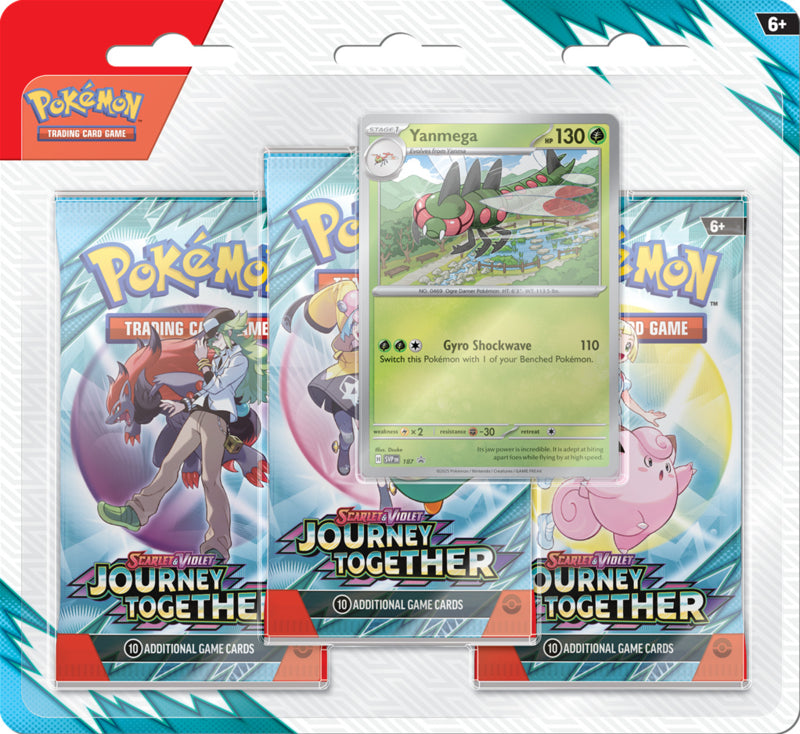 !Pre-Order! Pokémon TCG - Journey Together 3 Pack Blister Yanmega
