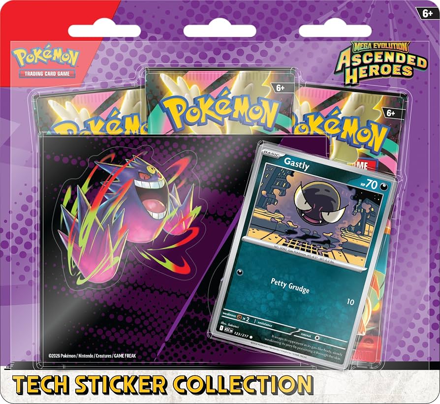 Pokémon TCG - Ascended Heroes Gastly Tech Sticker Collection