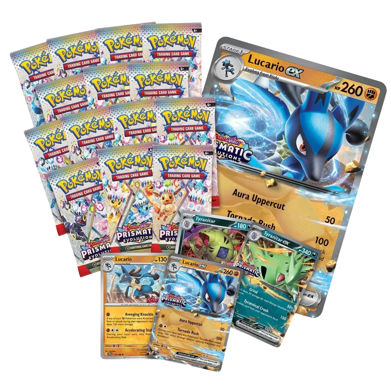 Pokemon TCG - Prismatic Evolutions Lucario ex & Tyranitar ex Premium Collection