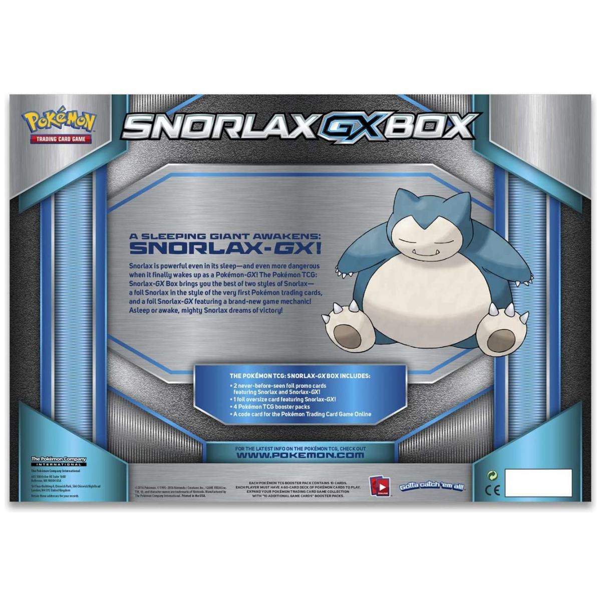 Pokémon TCG: Snorlax - GX -box