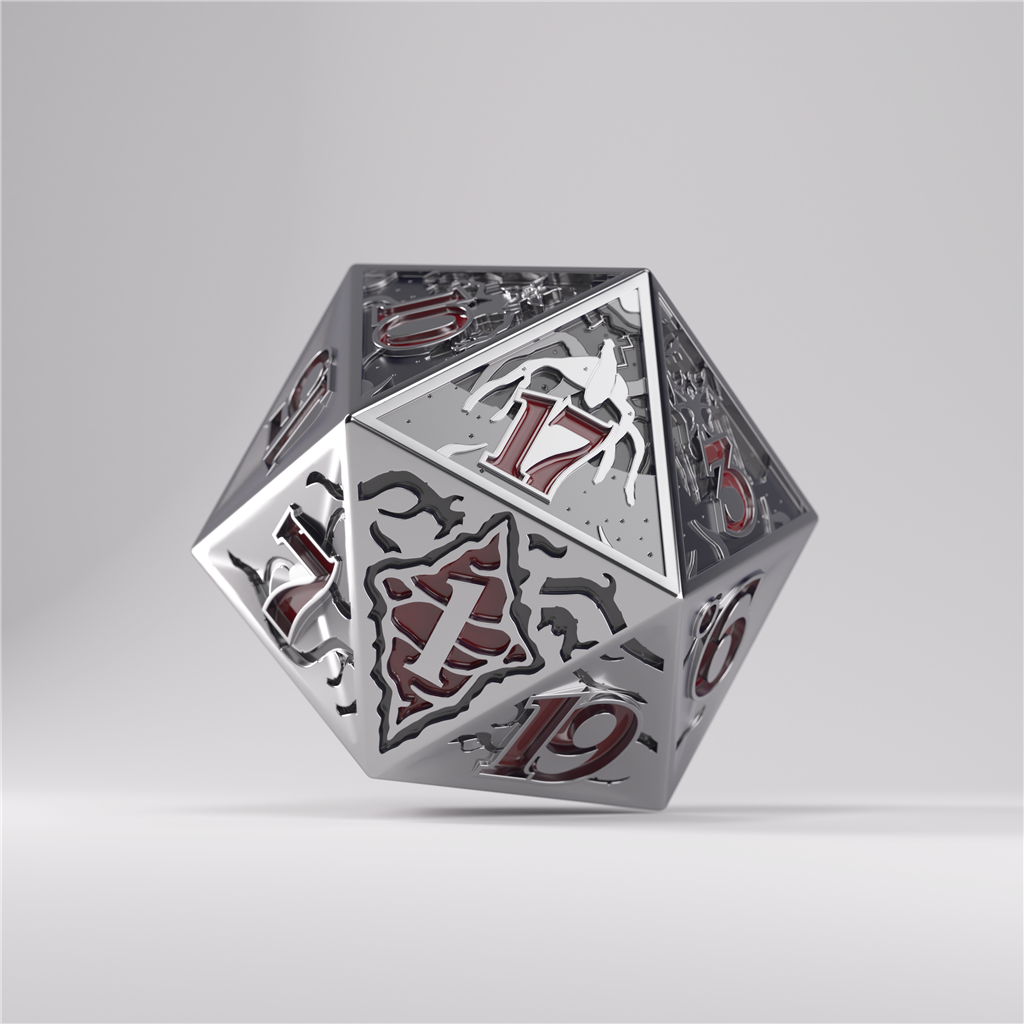 DICE METAL D20 STRANGER THINGS - HELLFIRE CLUB