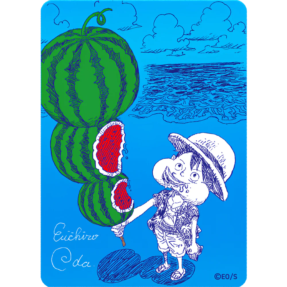 !PRE-ORDER! Watermelon Luffy x Eiichiro Oda Signature [NatsuComi 2026] PROMO Card (Japanese Exclusive)