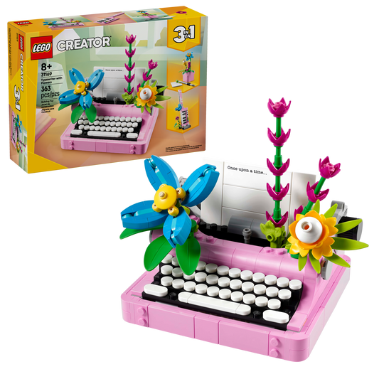 LEGO Creator 3in1 Typemachine met Bloemen - 31169