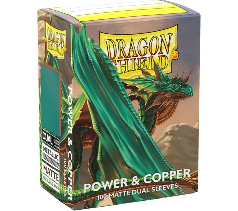 Dragon Shield Matte Dual Sleeves: Power & Copper (100 stuks)