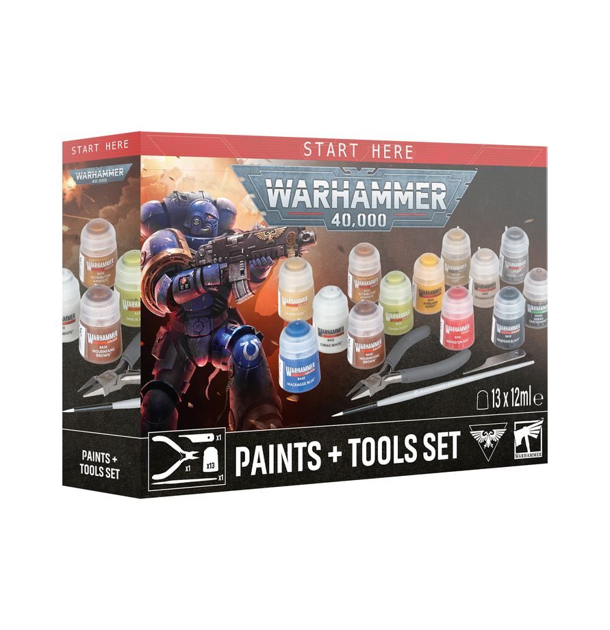 warhammer 40000 paints + tools set