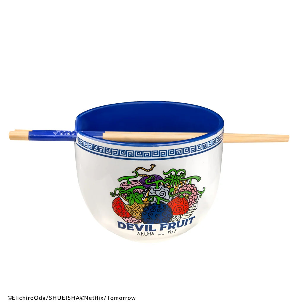 Devil Fruit Ramen bowl with Chopsticks