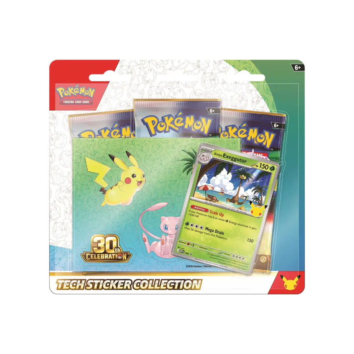 !PRE-ORDER! Pokémon TCG – 30th Celebration: Tech Sticker Collection – random art
