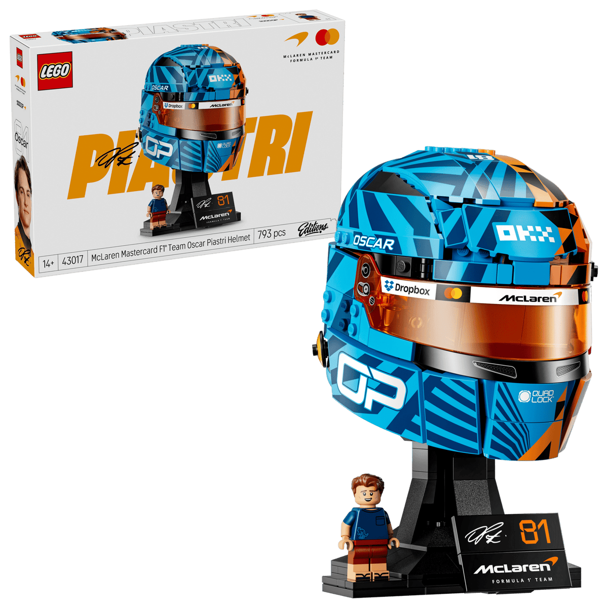 LEGO Editions McLaren Mastercard F1 Team Oscar Piastri Helmet – 43017